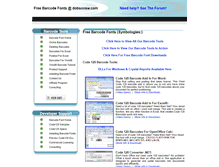 Tablet Screenshot of freebarcodefonts.dobsonsw.com